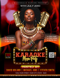Black Joyful Karoke Flyer (us Letter) template