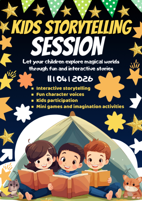 Kids Storytelling Session A3 Template | PosterMyWall