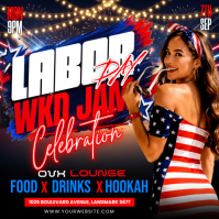Black Labor Day Celebration Message Instagram Template