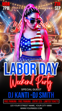Sort Labor Day Weekend Party Indaba yaku-Instagram Template