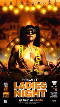 Black Ladies Night Event เรื่องราวบน Instagram Template