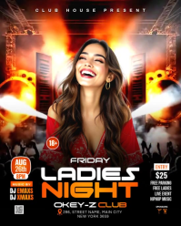 Black Joyful Ladies Night Party Instagram Portrait Video template