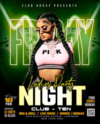 Black Joyful Ladies Night Party Instagram Portrait Video template