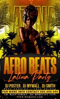 Black Joyful Latina Party Us Legal template