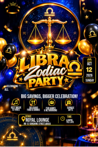 Black Zodiac Party Illustration Pinterest Template