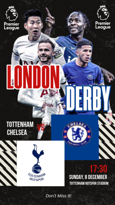 Black Joyful London Derby  Instagram Story template