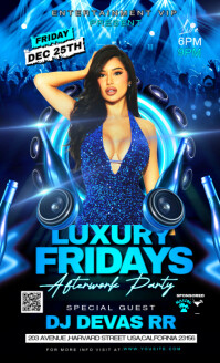 Black Joyful Luxury Friday Party Flyer Us Legal template
