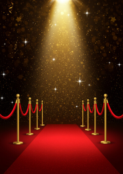 Black Joyful Luxury Red Carpet Award Ceremony Background A6 Template ...