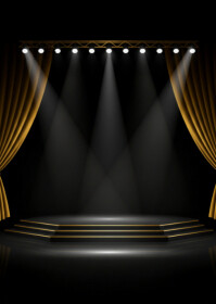 Black Theater Performance A6 Template