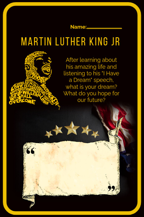 Copy of Black Joyful Martin Luther King Jr Day Poster | PosterMyWall