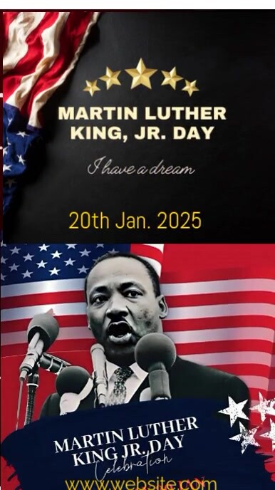 Black Joyful Martin Luther King Junior Day Instagram Reel Template ...