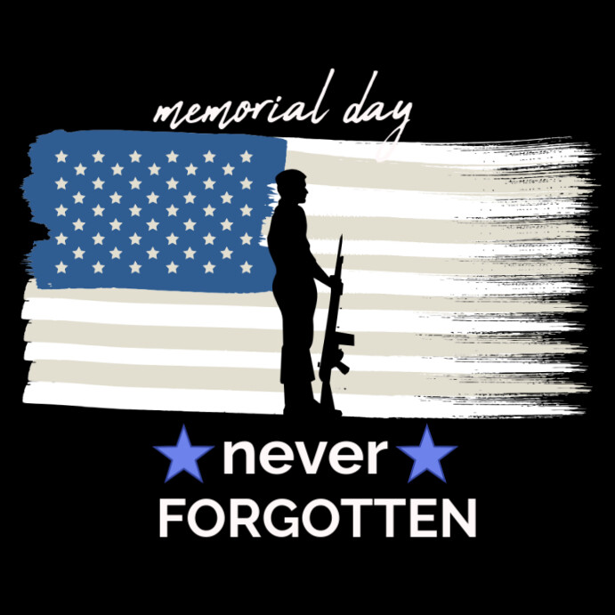 Black Joyful Memorial Day Instagram Post Template | PosterMyWall