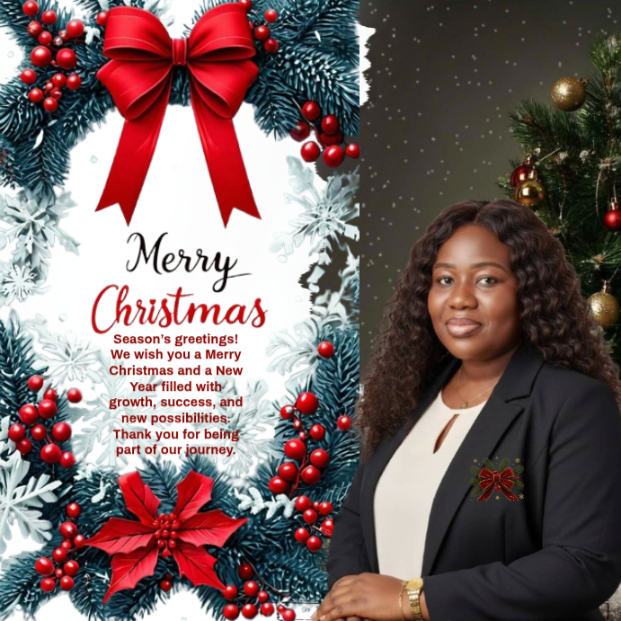 Copy of Black Joyful Merry Christmas And A Happy New Year Square (1:1 ...