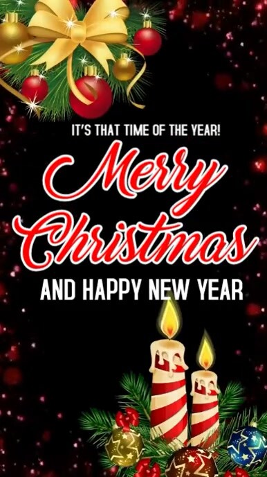 Plantilla de Black Joyful Merry Christmas And Happy New Year Instagram ...