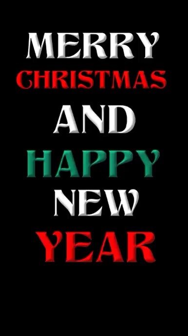 Plantilla de Black Joyful Merry Christmas And Happy New Year Instagram ...