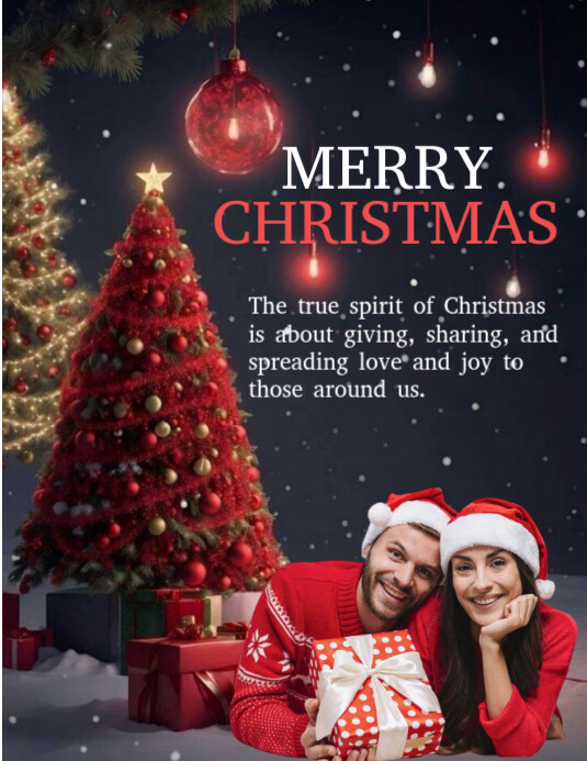 Copy of Black Joyful Merry Christmas Flyer (us Letter) | PosterMyWall