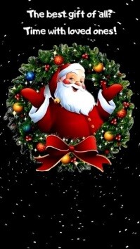 Black Joyful Merry Christmas Flyer Video  Instagram Reel template