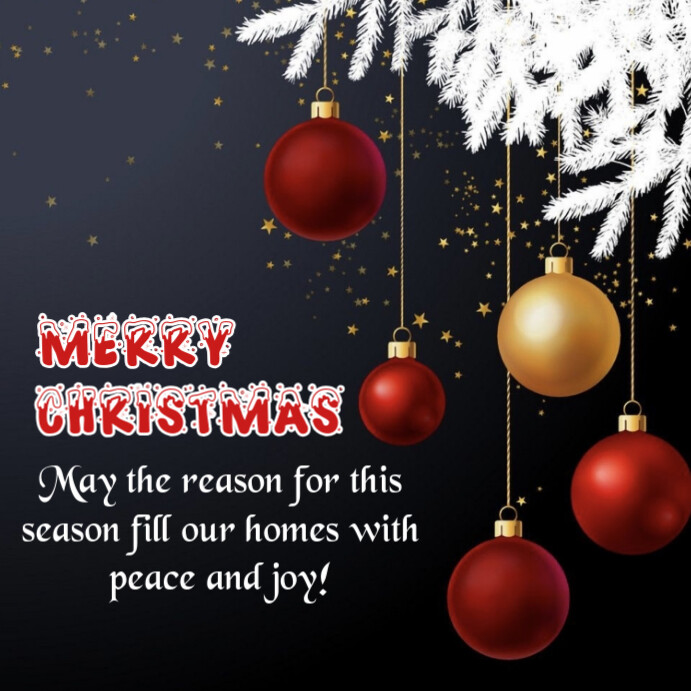 Copy of Black Joyful Merry Christmas Instagram Post | PosterMyWall