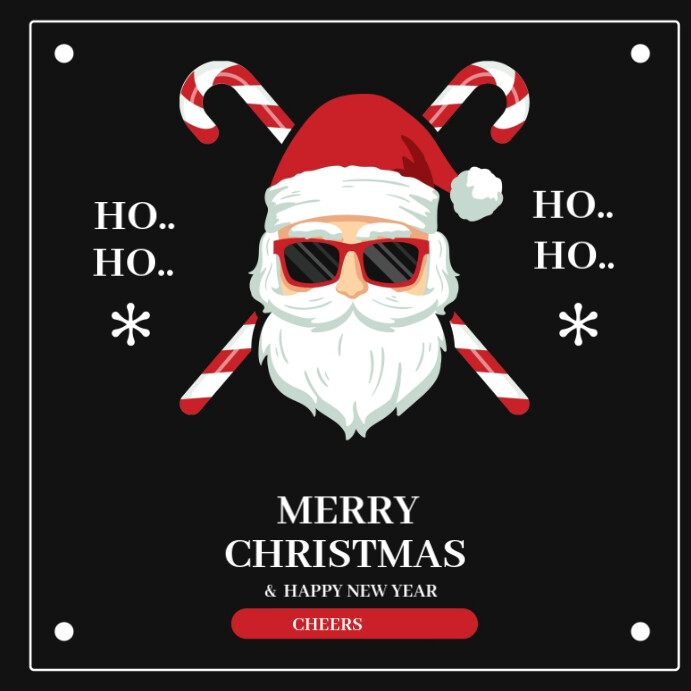Copy of Black Joyful Merry Christmas Instagram Post | PosterMyWall