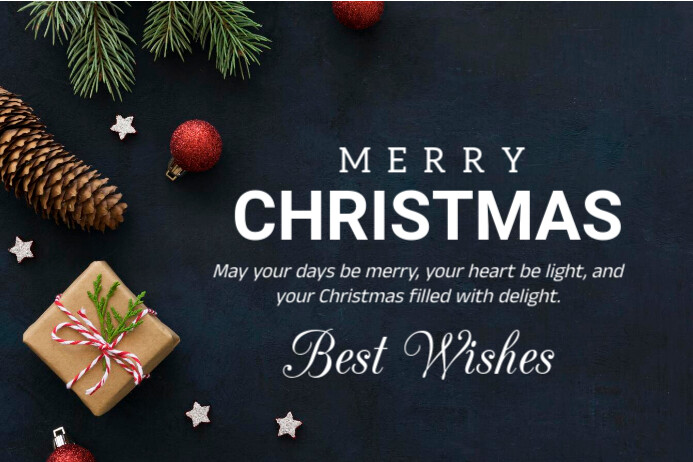 Copy of Black Joyful Merry Christmas Label | PosterMyWall