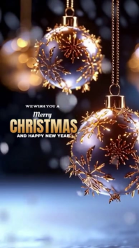 Black Joyful Merry Christmas New Template Instagram Story