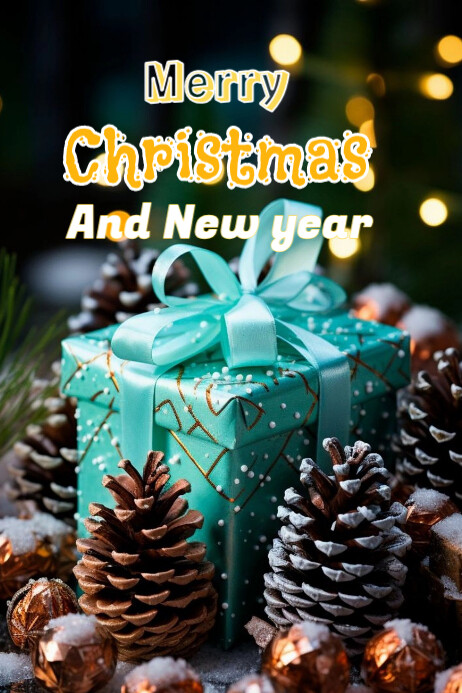 Copy of Black Joyful Merry Christmas Poster | PosterMyWall