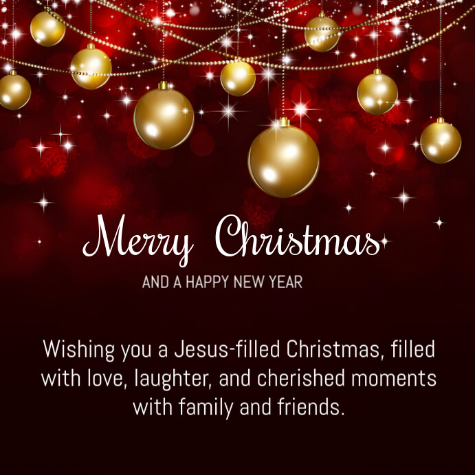 Copy of Black Joyful Merry Christmas Wishes Instagram Post | PosterMyWall