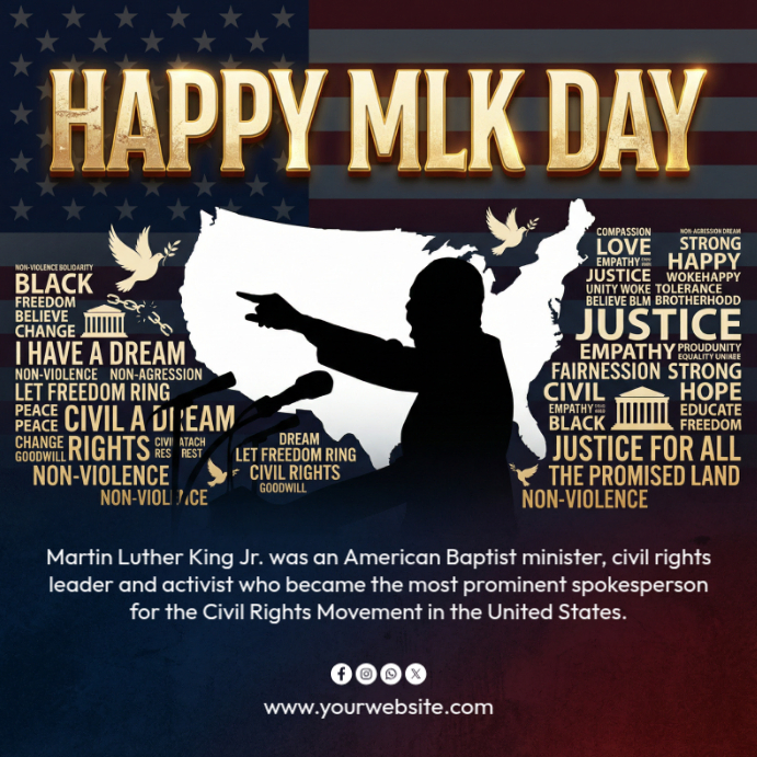 Copy of Black Joyful Mlk Day Instagram Post | PosterMyWall