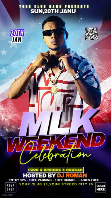 Black Joyful Mlk Weekend Celebration Video Flyer Instagram Reel ...