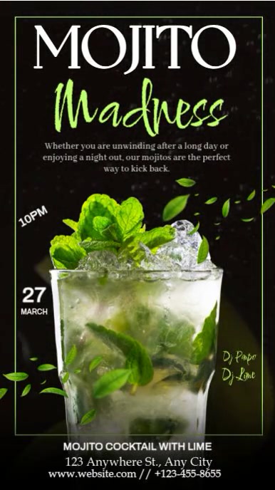 Black Joyful Mojito Madness  Tiktok Video template