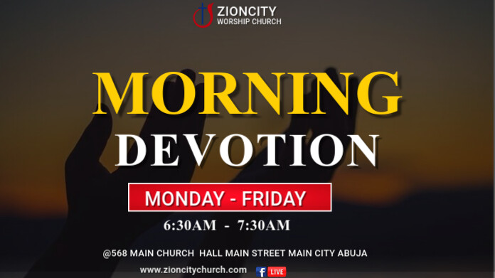 Black Joyful Morning Devotion  Twitter Post template
