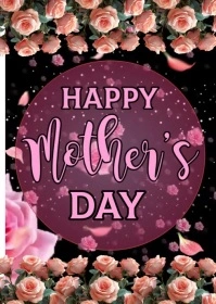 Black Joyful Mother's Day A6 template