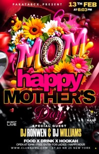 Black Joyful Mother's Day Event Half Page Wide Video template