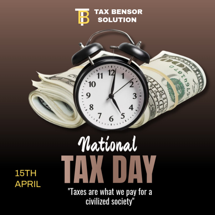 Black Joyful National Tax Day Celebration  Instagram Post template