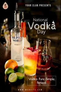 Black Joyful National Vodka Day Poster template