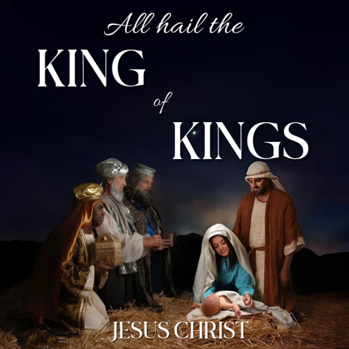 Nativity Posts Black Joyful Nativity Instagram Post Templat | PosterMyWall