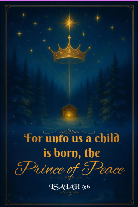 Black Joyful Nativity Of Jesus Christ Birth Poster Template | PosterMyWall