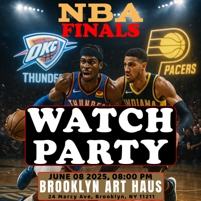 Black Joyful Nba Finals 2025 Thunder Vs Pacera Watch Party Instagram ...