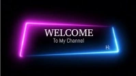 Black Joyful Neon Welcome  Youtube Thumbnail template