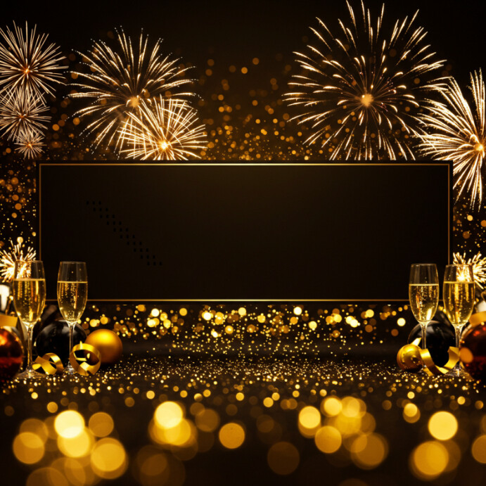 Copy of Black Joyful New Year Background Instagram Post | PosterMyWall
