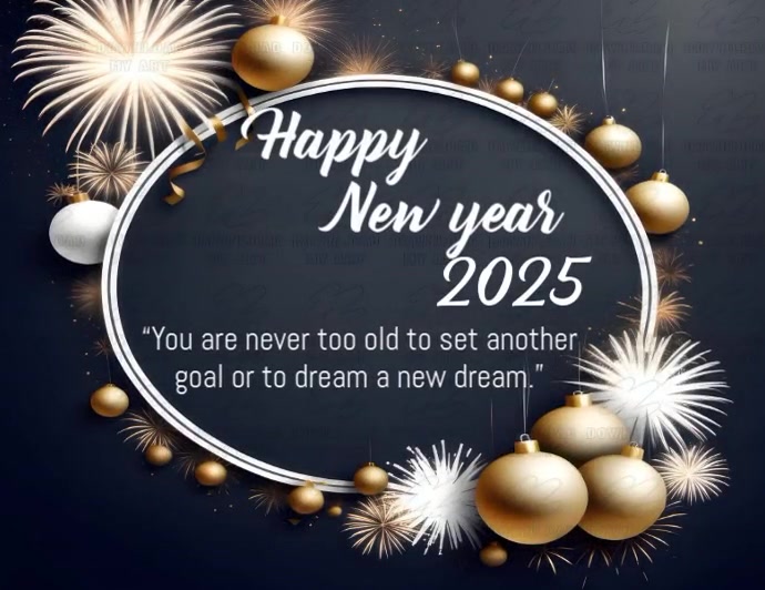 Black Joyful New Year Countdown Template, Countdown Template, Countdown Poster Template, Count Down Flyer (US Letter)