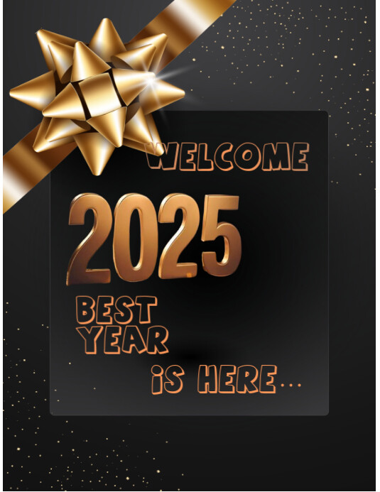 Copy of Black Joyful New Year Flyer (us Letter) | PosterMyWall