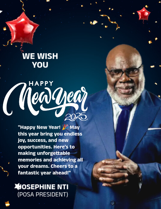 Copy of Black Joyful New Year Flyer (us Letter) | PosterMyWall