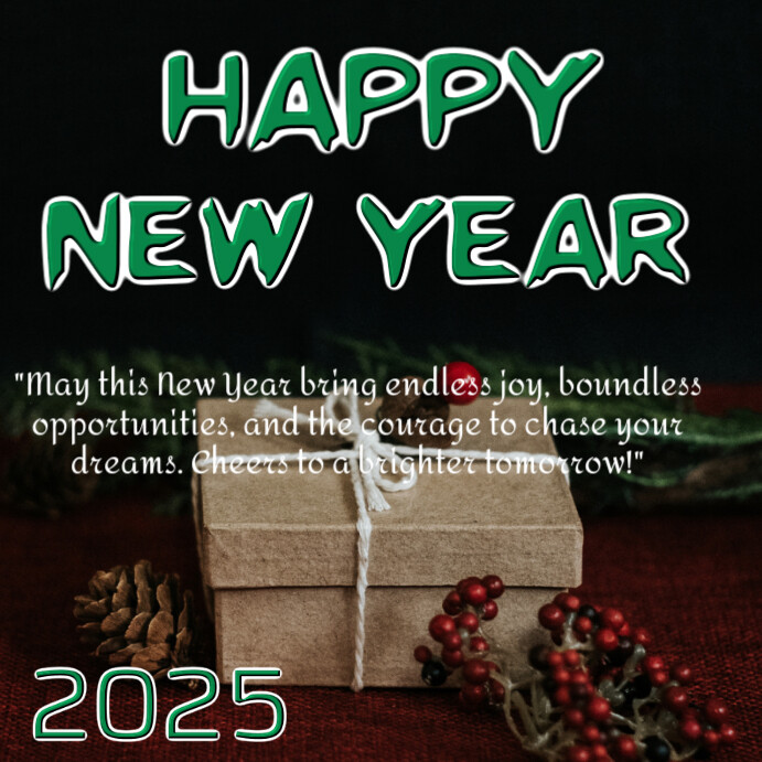 Copy of Black Joyful New Year Instagram Post | PosterMyWall