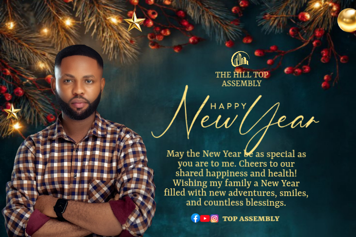 Black Joyful New Year Poster Template | PosterMyWall