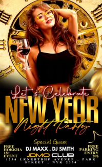Negro New Year Night Party Amerikansk lov Template