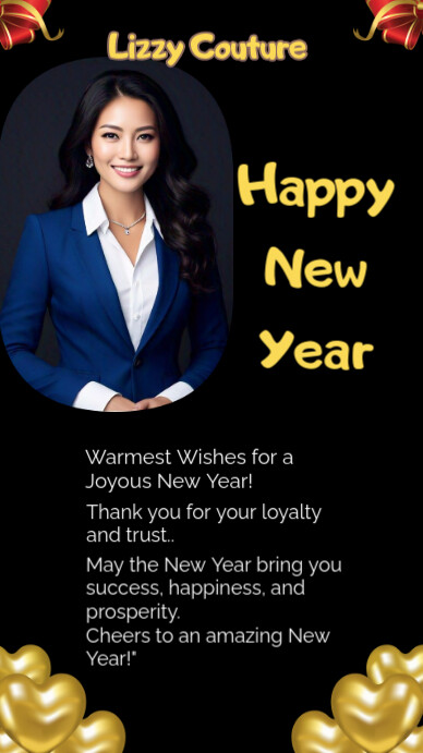 Copy of Black Joyful New Year Wishes Instagram Story | PosterMyWall