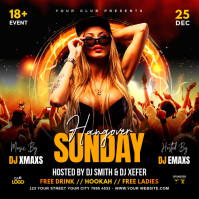 Black Joyful Night Party Instagram Post template