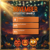 Black November Weekend Events Message Instagram Template