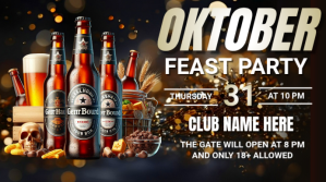 Black Black Joyful Oktober Feast Party Digital Disp Digitalt display Template